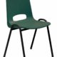 Canteen chair Arena black green without armrests