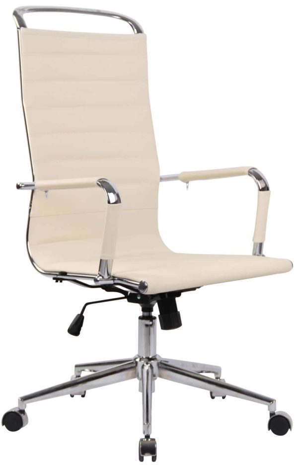 Office chair Amber genuine leather Cream