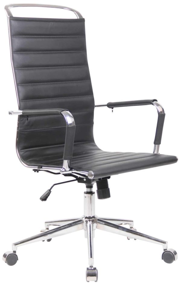 Office chair Amber real leather Black