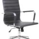 Office chair Amber real leather Black