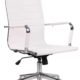 Office chair Amber real leather White