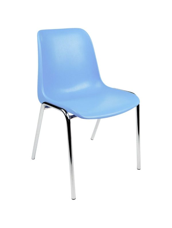 Canteen chairs Rome plastic stackable Light blue