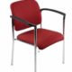 Bonanza Bordeaux conference chair with Chrome frame