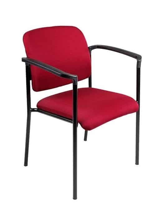 Bonanza conference chair Bordeaux with Black frame