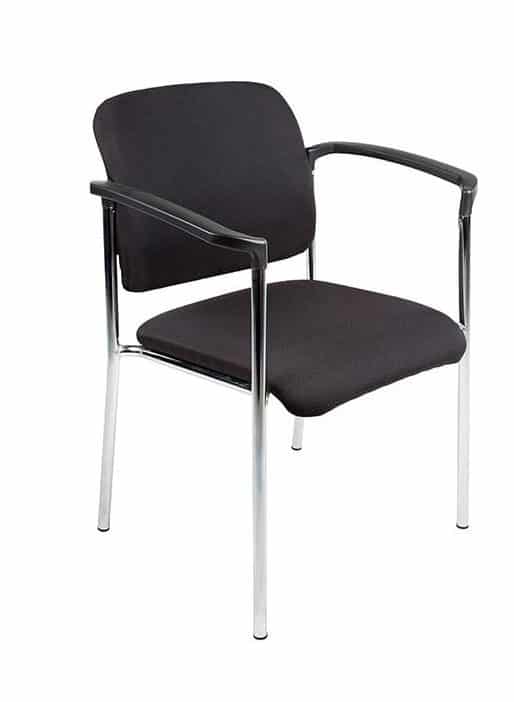 Bonanza conference chair Black with Chrome frame
