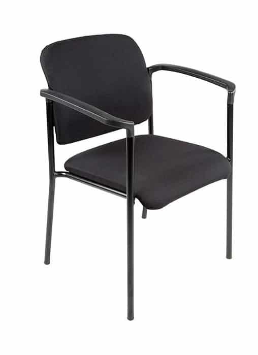 Chaise de conférence Bonanza noire avec structure noire