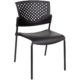 Chaise de conférence ou chaise de cantine Spring Black Structure sans accoudoirs