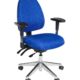 Office chair Stella Nova Blue Fabric with metal base