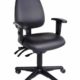 Office chair Stella Nova Black Faux leather with plastic base