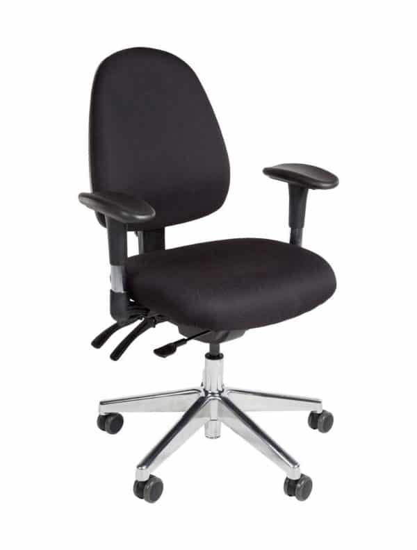 Office chair Stella Nova Black Fabric with metal base