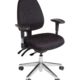 Office chair Stella Nova Black Fabric with metal base