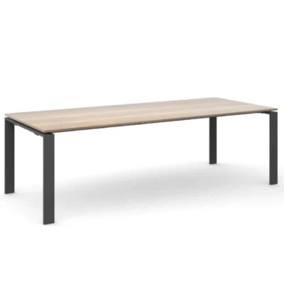 Würfel-Konferenztisch mit schwebender Platte, 220 cm breit und 110 cm tief