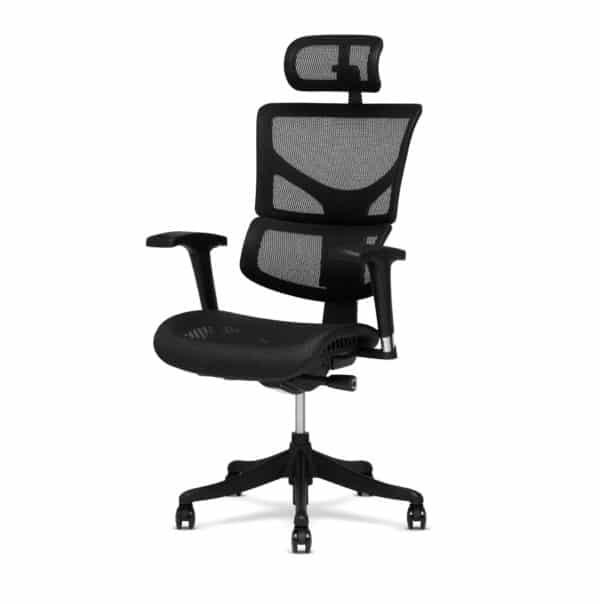 Silla de oficina X-Chair X1 negra con reposacabezas