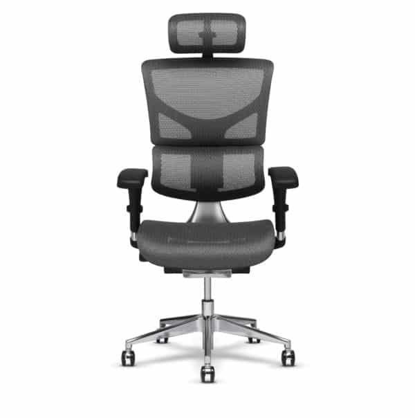 X-Chair Bürostuhl X2 Grau mit Kopfstütze