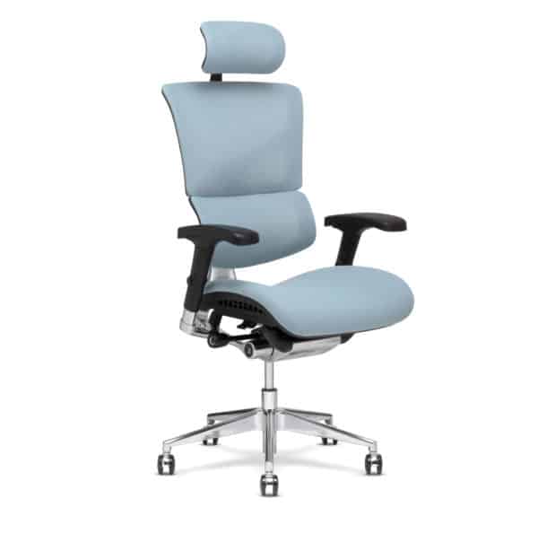 Chaise de bureau X-Chair X3 Blanc avec appui-tête