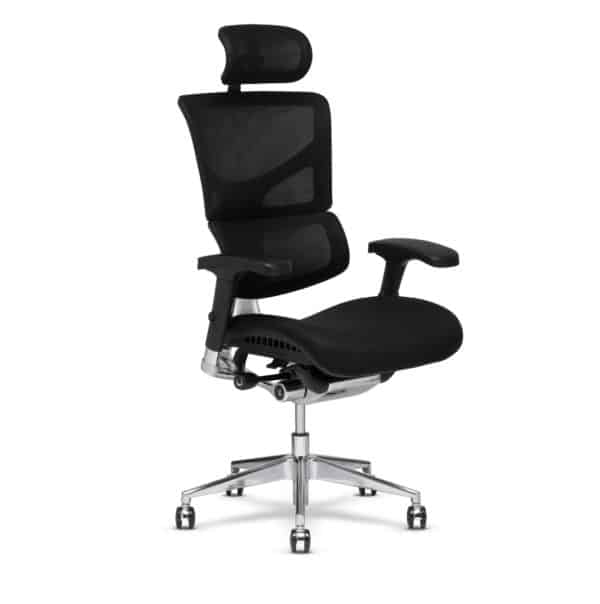 Chaise de bureau X-Chair X3 Noir avec appui-tête