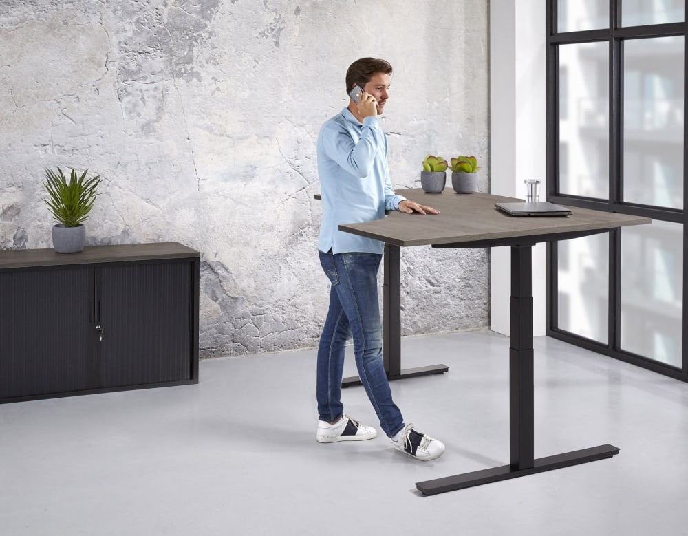 Electric sit-stand corner wing desk Teez