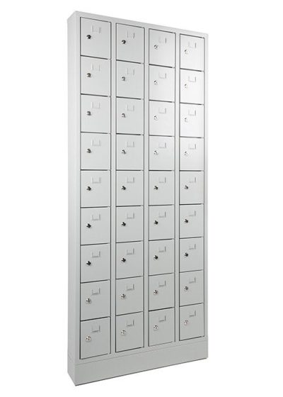 Locker cabinet in 9 compartments, 18 compartments, 27 compartments or 36 compartments