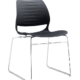 Venetia Canteen Chair With Black Plastic Seat