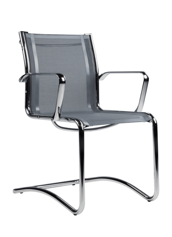 Sky conference chair with sled frame Anthracite