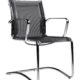 Sky conference chair with sled frame Black