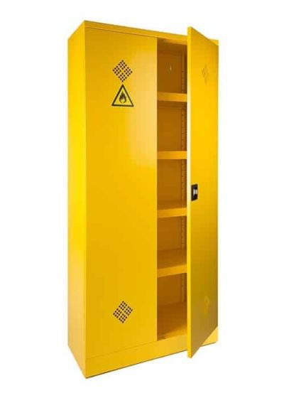 Environmental cabinet with revolving doors