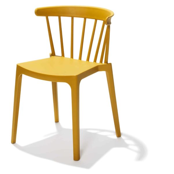 Plastic Canteen Chair 0104 Yellow
