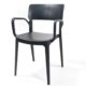 Stackable canteen chair with armrests 0102 Anthracite
