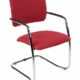 Magentix conference chair with back and seat in burgundy red fabric