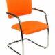 Silla de conferencia Magentix con respaldo y asiento en tela naranja