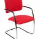 Magentix conference chair with back and seat in orange fabric