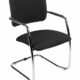 Magentix conference chair with back and seat in black fabric