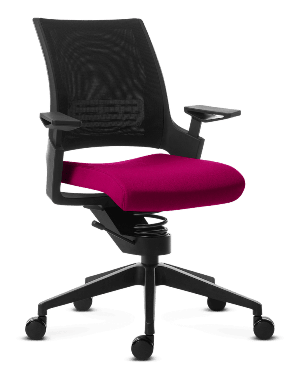 Chaise de bureau ergonomique Adaptic Mio Bordeaux rouge