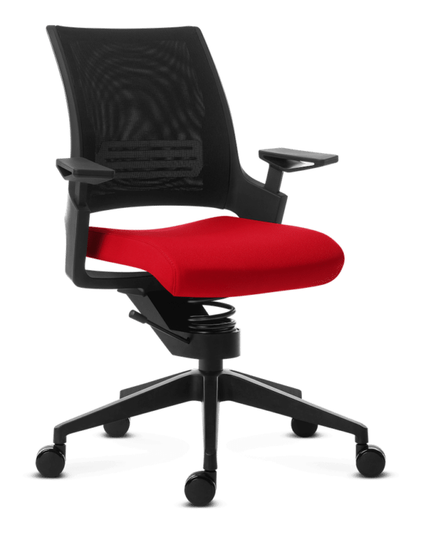 Chaise de bureau ergonomique Adaptic Mio Rouge