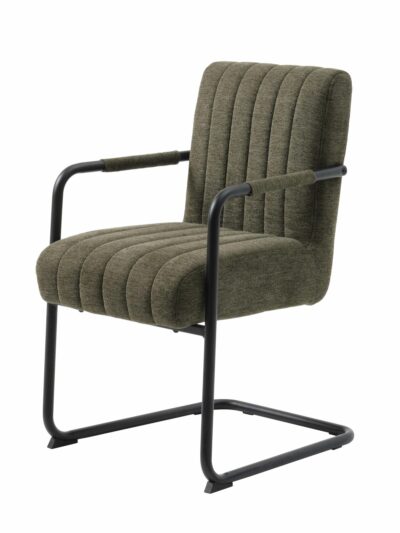 Tubular frame chair Tryst with black fabric frame